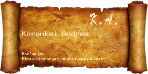Koronkai Andrea névjegykártya